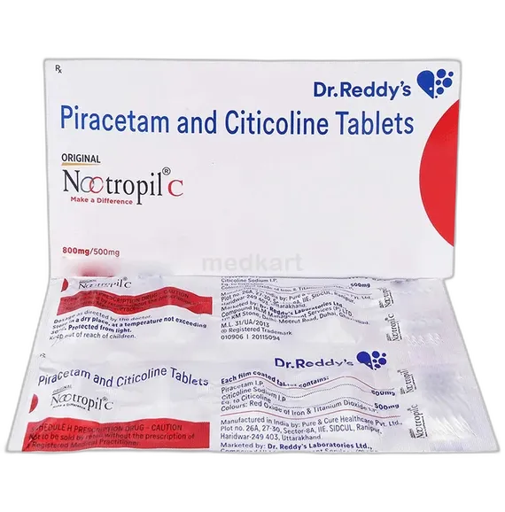 nootropil c 800/500mg tablet 10's